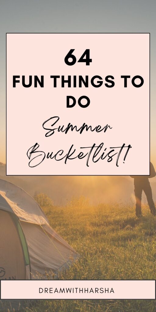 adult summer bucket list