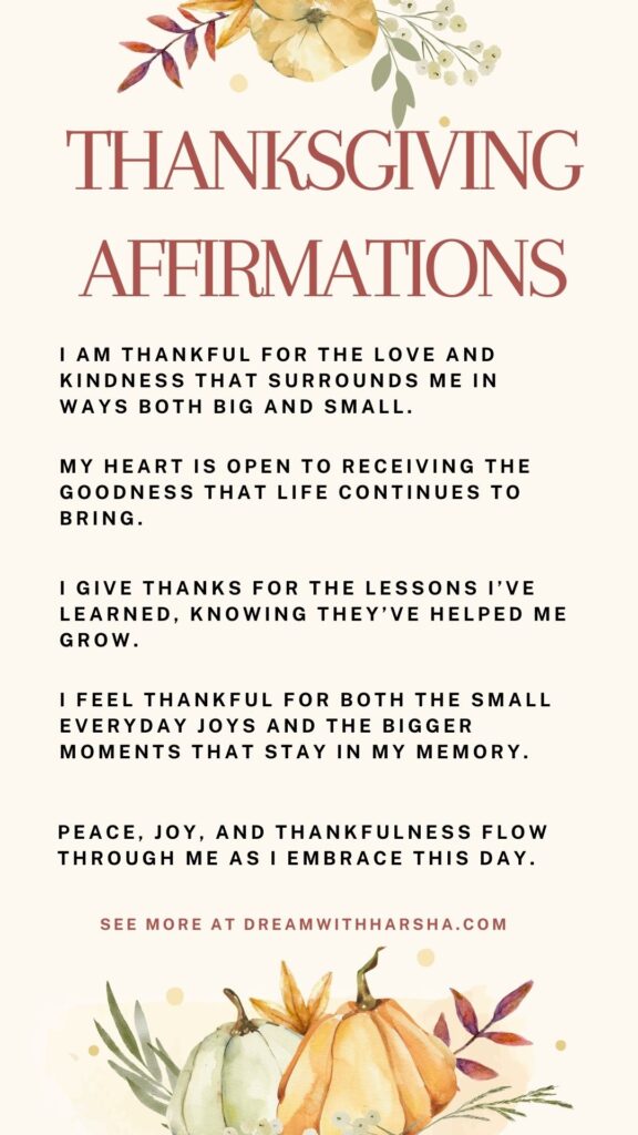 thanksgiving affirmations