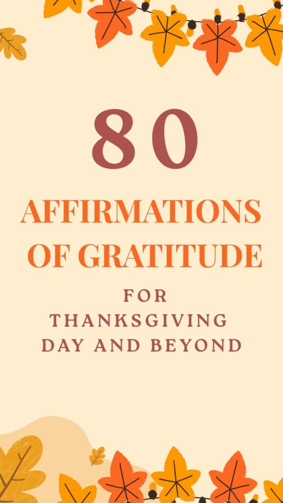 thanksgiving gratitude affirmations